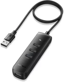 Концентратор UGREEN CM416, 4xUSB 3.0, черный (80657)