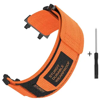 Нейлоновый ремешок для часов Huami Amazfit T-Rex 3, высококачественный регулируемый браслет для часов Amazfit T-Rex 3, дышащий браслет For Amazfit T-Rex 3 чёрный