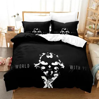 Neku Sakuraba The World Ends with You Bedding Set Duvet Cover Set Quilt Cover Pillowcase Comforter king Queen Size Boys Adult EU Twin 135x200cm