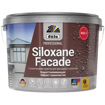 Краска фасадная Dufa Siloxane матовая прозрачная база 3 2.5 л