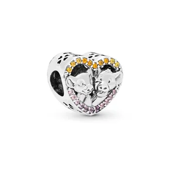 Новый модный шарм, оригинальные бусины Love Bird Heartbeat, подходят для оригинального женского браслета, ювелирные аксессуары, подарок