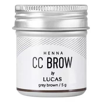 Lucas' Cosmetics, Хна для бровей CC Brow, серо-коричневая, в баночке, 5 г