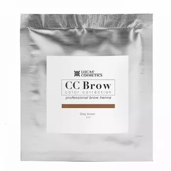 Lucas' Cosmetics, Хна для бровей CC Brow, серо-коричневая, в саше, 5 г