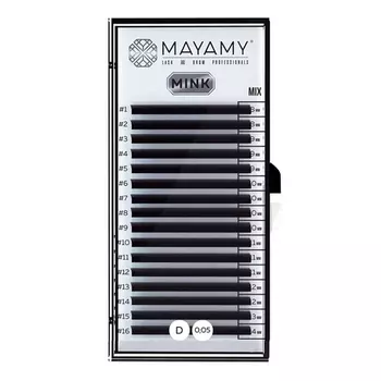 MAYAMY, Ресницы на ленте Mink Mix, D-изгиб, 0,05 мм