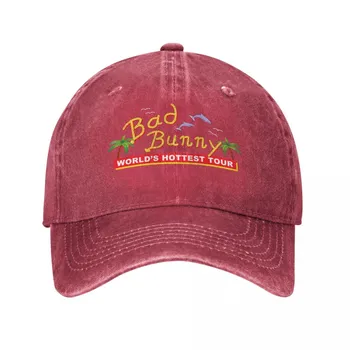 Винтажная стираная хлопковая бейсболка Bad Bunny Un Verano Sin Ti, пляжная бейсболка в стиле регги, шляпа для папы, регулируемая кепка, шляпы One Size