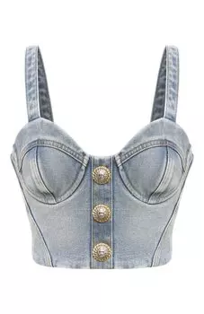 Джинсовый топ Balmain
