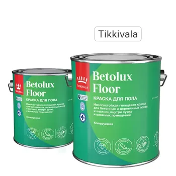 Краска для полов износостойкая Tikkurila Betolux Floor глянцевая цвет белый база A 2.7 л