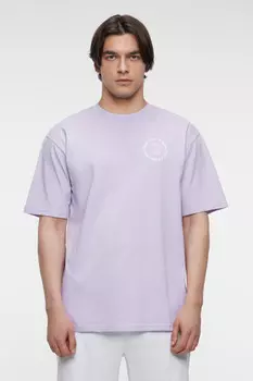 Футболка oversize хлопковая с принтом-надписью