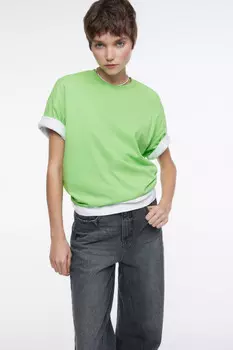 Футболка oversize хлопковая однотонная