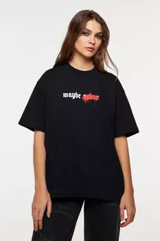 Футболка oversize хлопковая с принтом