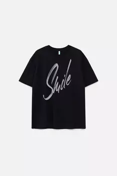 Футболка oversize хлопковая с принтом