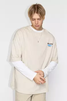 Футболка oversize хлопковая с принтом