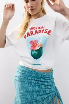 Футболка oversize хлопковая с принтом
