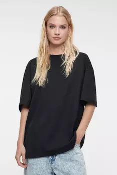 Футболка oversize хлопковая с принтом на спине