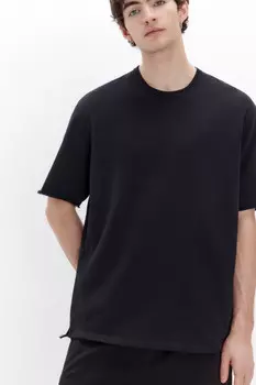 Футболка oversize из хлопкового футера