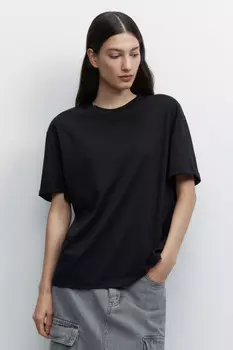 Футболка oversize из мерсеризованного хлопка