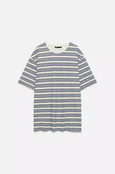 Футболка oversize с принтом в полоску