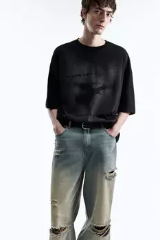 Футболка oversize с принтом в стиле гранж