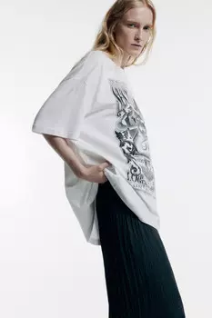 Футболка oversize с принтом в стиле гранж