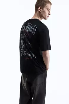 Футболка oversize с принтом в стиле гранж