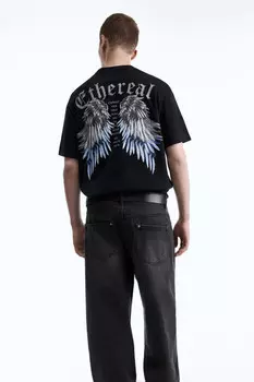 Футболка oversize с принтом в стиле гранж