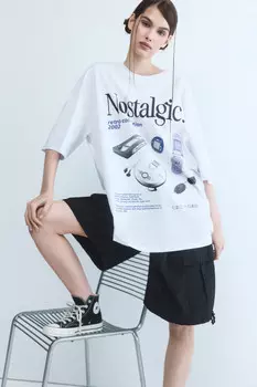 Футболка oversize с принтом в стиле нулевых