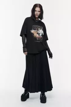 Футболка oversize вареная с принтом
