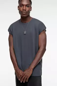 Футболка свободного кроя хлопковая без рукавов