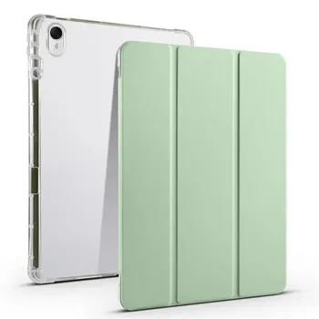 Мягкий кожаный чехол-подставка для планшета Trifold для Huawei Matepad 11.5s 11.5 S с держателем для ручки, ультратонкий противоударный защитный чехол Matepad 11.5S 2024 темно-зеленого