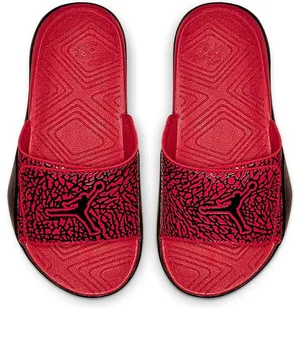 Тапочки hydro 7 minimalistic red black slippers 'red black' Air Jordan, красный