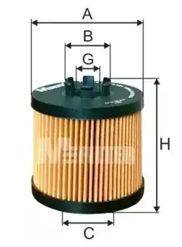 Фильтр масляный MFILTER TE 4016 Audi A3, Skoda Octavia, VW Golf/Passat 1.6FSi 03>