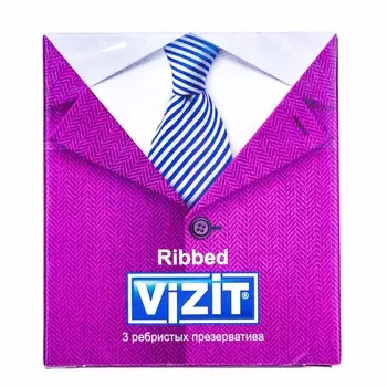 Vizit Презервативы Ребристые, 3 шт (Vizit, Презервативы)