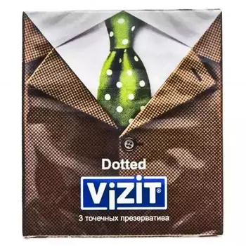 Vizit Презервативы точечные, 3 шт (Vizit, Презервативы)