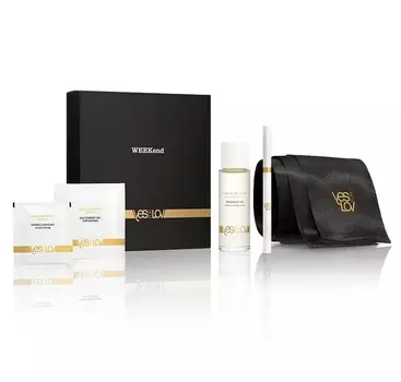 YESforLOV Подарочный набор WeekEnd Box (массажное масло + возбуждающий гель + карандаш для тела + гель-смазка + повязка) (YESforLOV, )