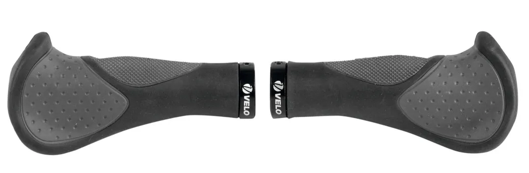 Эргономичные грипсы Velo Supergel Attune Pro D3 с фиксаторами (черный / серый 140 мм)