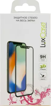 Защитное стекло LuxCase для Apple iPhone X/XS 3D Full Glue (черная рамка)