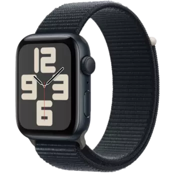 Умные часы Apple Watch SE 2023, 44mm, Midnight Aluminium Case with Midnight Sport Loop, One size (MREA3ZP/A)