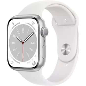 Умные часы Apple Watch Series 8, 41 мм, White Sport Band, Silver Aluminium, Size S/M (MP6L3)