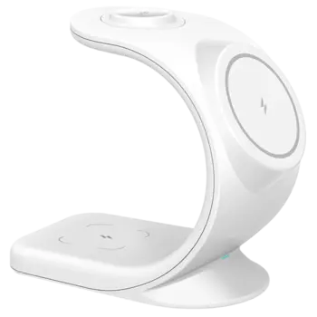 Зарядное устройство беспроводное VLP Qi Powerstand 3 in 1 MS 15W белое