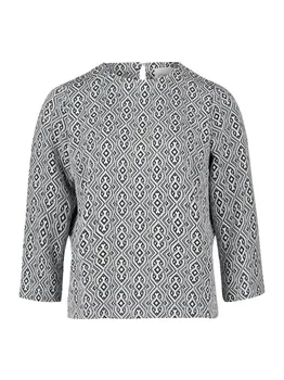 Блуза CARTOON Blusenshirt mit Jacquard, цвет Dunkelblau/Blau
