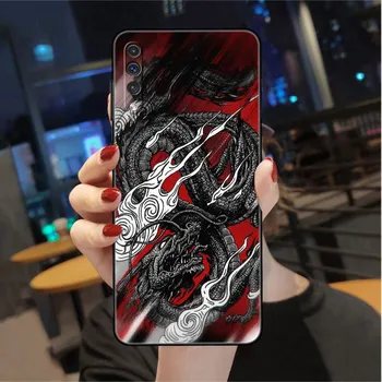 Animal Dragon Case For Samsung Galaxy A50 A70 M52 A30 A20s A20e A10 A40 A10s M51 M31 M30s M13 5G Black Phone Cover Samsung A60