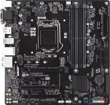 Материнская плата GigaByte GA-Q270M-D3H Socket 1151 Q270 4xDDR4 2xPCI-E 16x 1xPCI 1xPCI-E 1x 6 mATX Retail