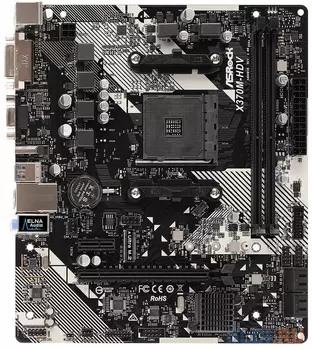 Материнская плата ASRock X370M-HDV R4.0 Socket AM4 AMD X370 2xDDR4 1xPCI-E 16x 1xPCI-E 1x 4 mATX Retail