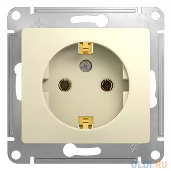 Механизм розетки SCHNEIDER ELECTRIC GSL000243 Glossa 1-м с заземл. беж.