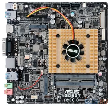 Материнская плата ASUS N3050T с процессором Intel 2xDDR3 2xSATAIII mini-ITX Retail