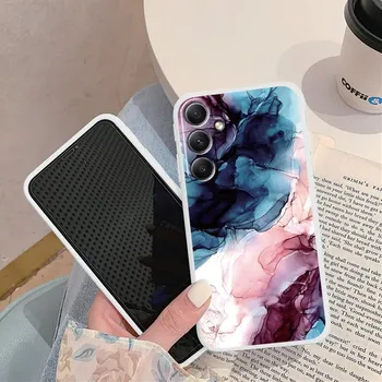 Мраморный узорчатый мягкий силиконовый чехол для Samsung M35 A55 Xiaomi Redmi Note 13 Poco C65 iPhone Huawei Honor Realme Camera защитный противоударный чехол Samsung Galaxy S9 Plus