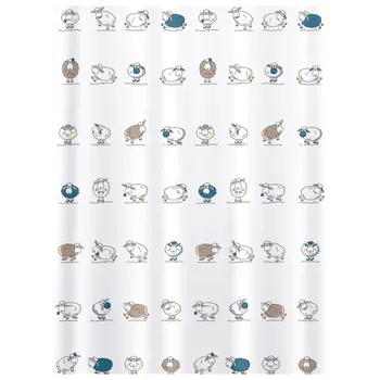 занавеска для ванной Tatkraft FUNNY SHEEP 180 x 180 см Peva