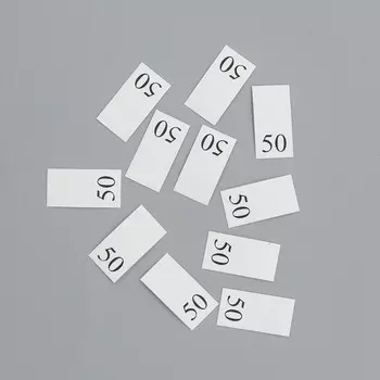 Этикетка-размерник, белый, 10*20 мм, упак./100 шт. (50)