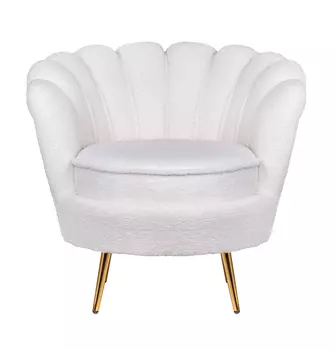 Кресло pearl boucle (mak-interior) бежевый 85x75x75 см.