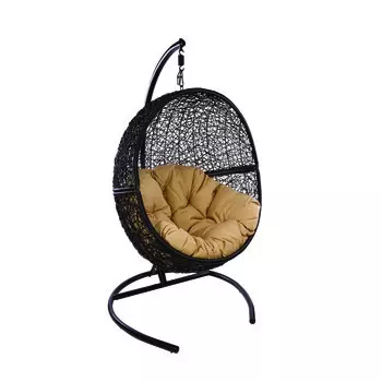 Кресло подвесное lunar black (ecodesign) черный 100.0x118.0x75.0 см.